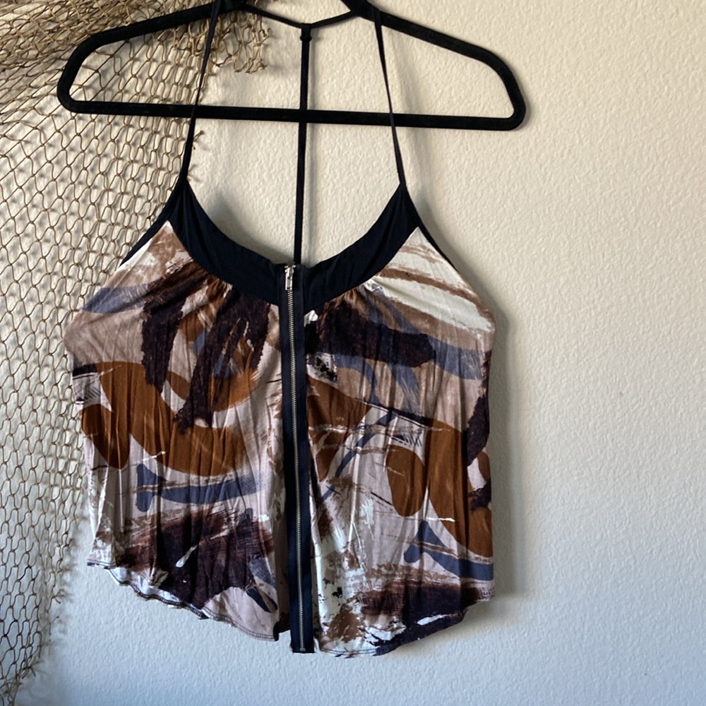 Honey Punch Sexy Soft Tribal Zip up Tank